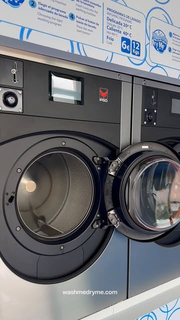 Industrial washing machines at Wash Me Dry Me